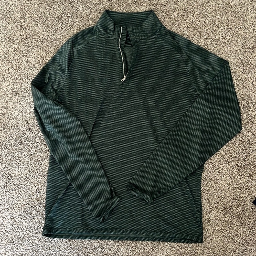 Peter Millar Dark Green Quarter-Zip Men's Shirt